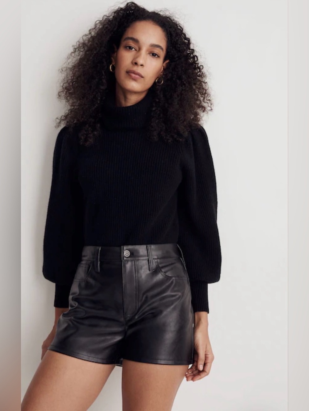Madewell The Perfect Vintage faux leather jean short. 26 - Picture 4 of 11